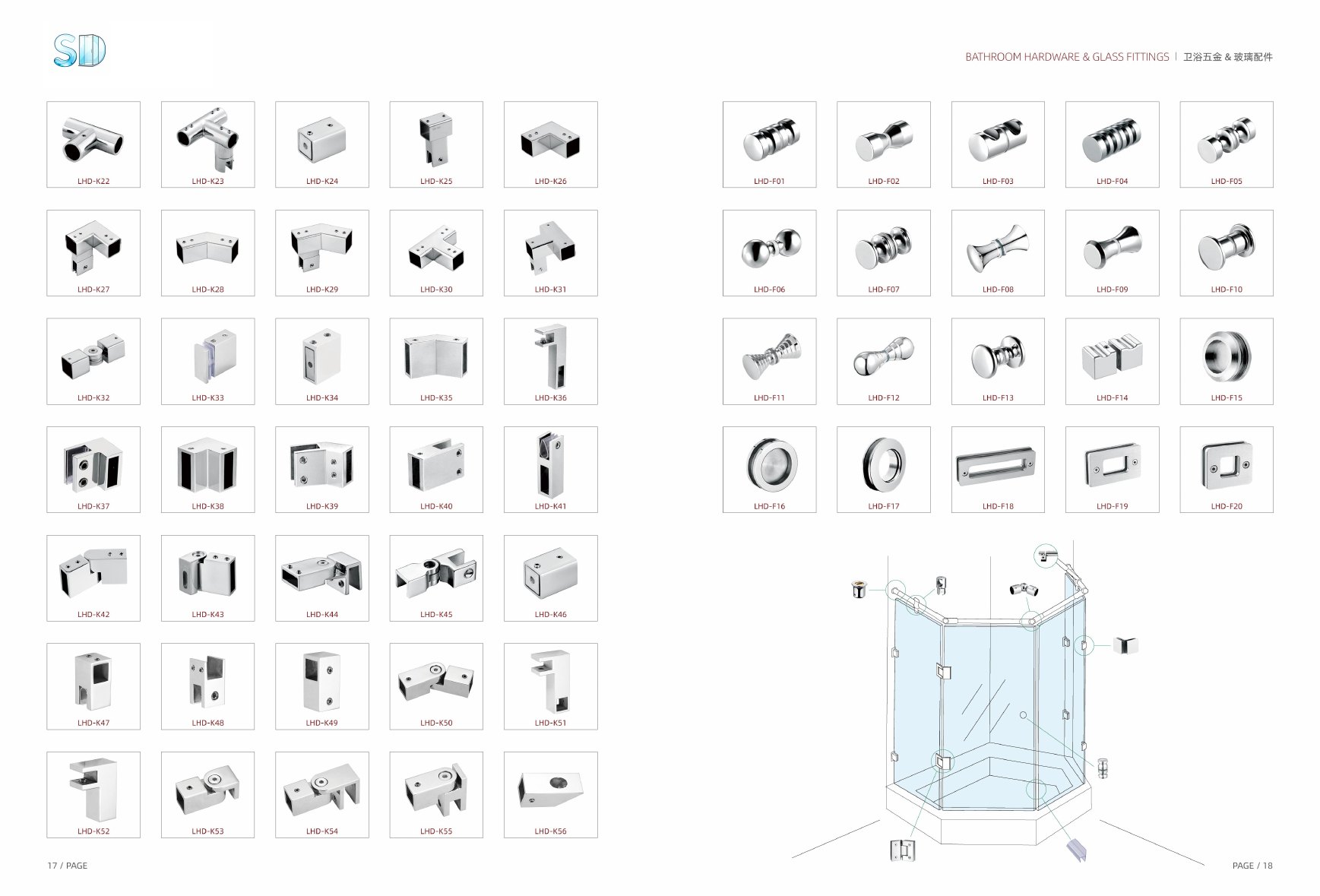 Support Bars product catalogue sheet